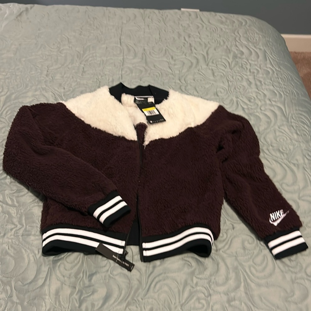 Nike full zip soft bomber jacket women’s